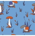 abstract seamless pattern with mushrooms vector image