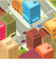 cartoon city - downtown vector image