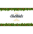 christmas fir background realistic look holiday vector image