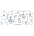 people with microphones record podcast vector image
