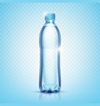 realistic plastic bottle for water vector image vector image