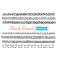 hand - drawn borders collection of simple vector image vector image