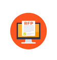 rfp request for proposal icon vector image