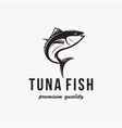 vintage tuna fish logo icon template vector image