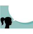 woman with blank speech bubble vector image