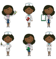 african-american doctor vector image