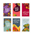 autumn social media stories and post template set vector image vector image