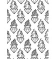 graphic flaming gemstones vector image