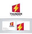 thunder power logo design vector image vector image
