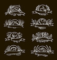 food icons set vector image vector image