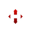 letter h arrow logo design concept template vector image