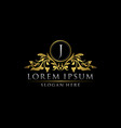 luxury gold j letterlogo template vector image