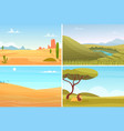 nature landscape desert safari park agriculture vector image