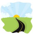 road to the future vector image vector image