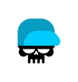skull in baseball cap isolated head of skeleton vector image vector image