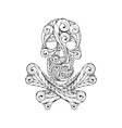 tribal tattoo skull vector image