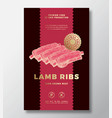 farm grown lamb ribs abstract packaging vector image vector image