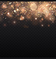 golden bokeh sparkle light blur star dust sparks vector image vector image