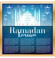 ramadan kareem greeting card template vector image