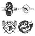 vintage cleaning service emblems vector image
