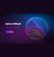 abstract purple data stream digital vector image
