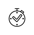 approved icon isolated contour symbol vector image