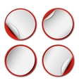 blank white round promotional sticker vector image