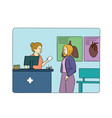 doctor appointment or picking up vector image vector image