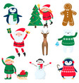 funny characters new year are preparing vector image
