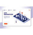 gps isometric concept navigation city 3d map vector image