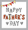 happy father day doodle stripe frame vector image