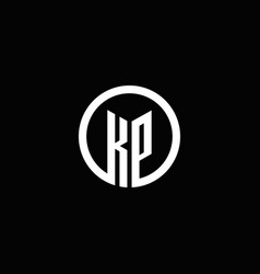 Pk logo monogram emblem style with crown shape Vector Image