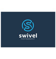 letter s swap switch swivel spin rotation logo vector image