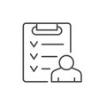personal checklist line outline icon vector image