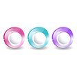 3 glowing frames vector image vector image