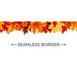 autumn seamless border with falling leaves vector image