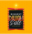 biggest diwali sale poster design with cracker vector image vector image