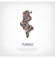 people map country tunisia vector image
