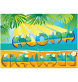 postcard aloha hawaii vector image