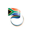 south africa flag on a white vector image