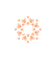 beauty nature icon butterfly wings shaped rose vector image vector image