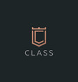 premium monogram letter c initials logotype vector image vector image