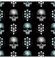 seamless pattern skull vector image