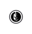 spartan helmet logo template vector image