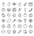 vegetable icon set line style vector image