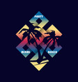 abstract sign with palms vector image