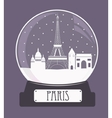 paris christmas glass ball vector image