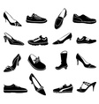 shoes icons set vector image vector image