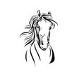simple sign horse head sport logo vector image