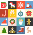 christmas icons set 2 flat design vector image vector image
